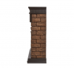 Каминокомплект: Очаг Electrolux EFP/P-2720RLS, портал Bricks Wood 25 камень темный, шпон венге