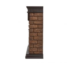 Каминокомплект: Очаг Electrolux EFP/P-2720RLS, портал Bricks Wood 25 камень темный, шпон венге